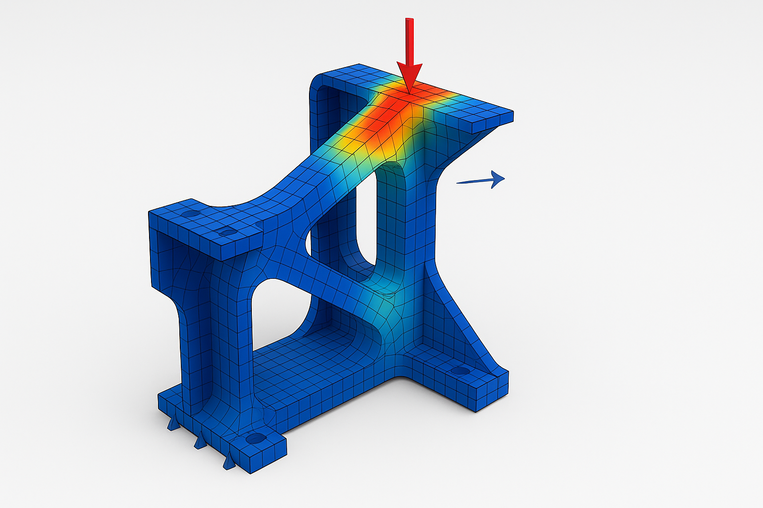 finite element mesh stress analysis for structural simulation services